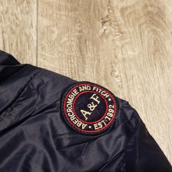 Abercrombie and fitch packable puffer coat, blue - Picture 2 of 8